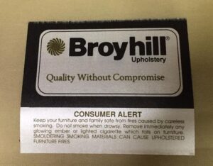 Broyhill Furniture Tag Label Stamp