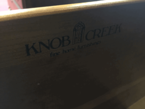 identifying knob creek furniture