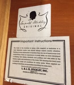 Stickley Label